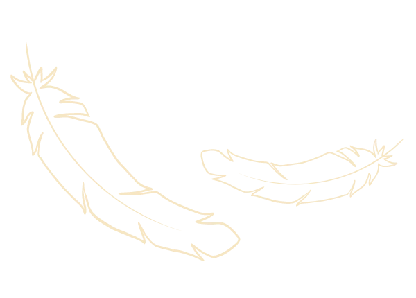 Illustration von 2 Federn - Symbolisiert Federleicht